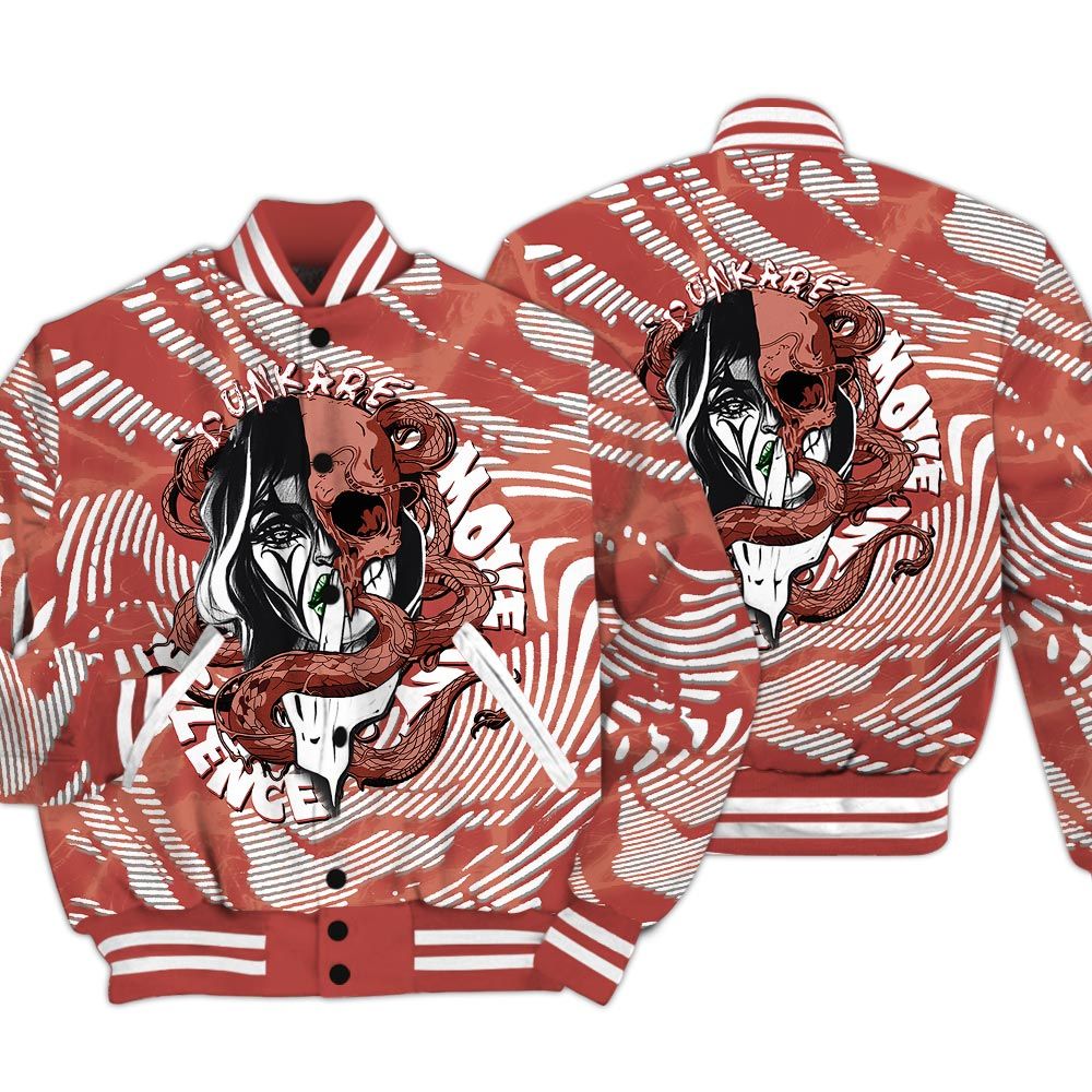 Varsity Jacket To Match Dune Red 13s - Move In Silence Fume Varsity Jacket Unisex