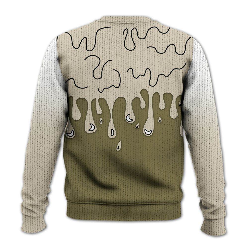 Sweater To Match Sail Neutral Olive 6s - Snake Trust No One Drip Graphic