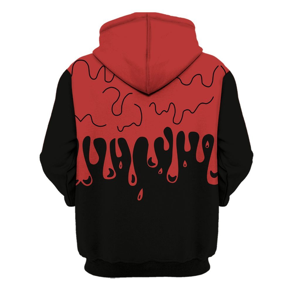 Hoodie To Match Bred Reimagined 4s - Snake Trust No One Drip All Over Print