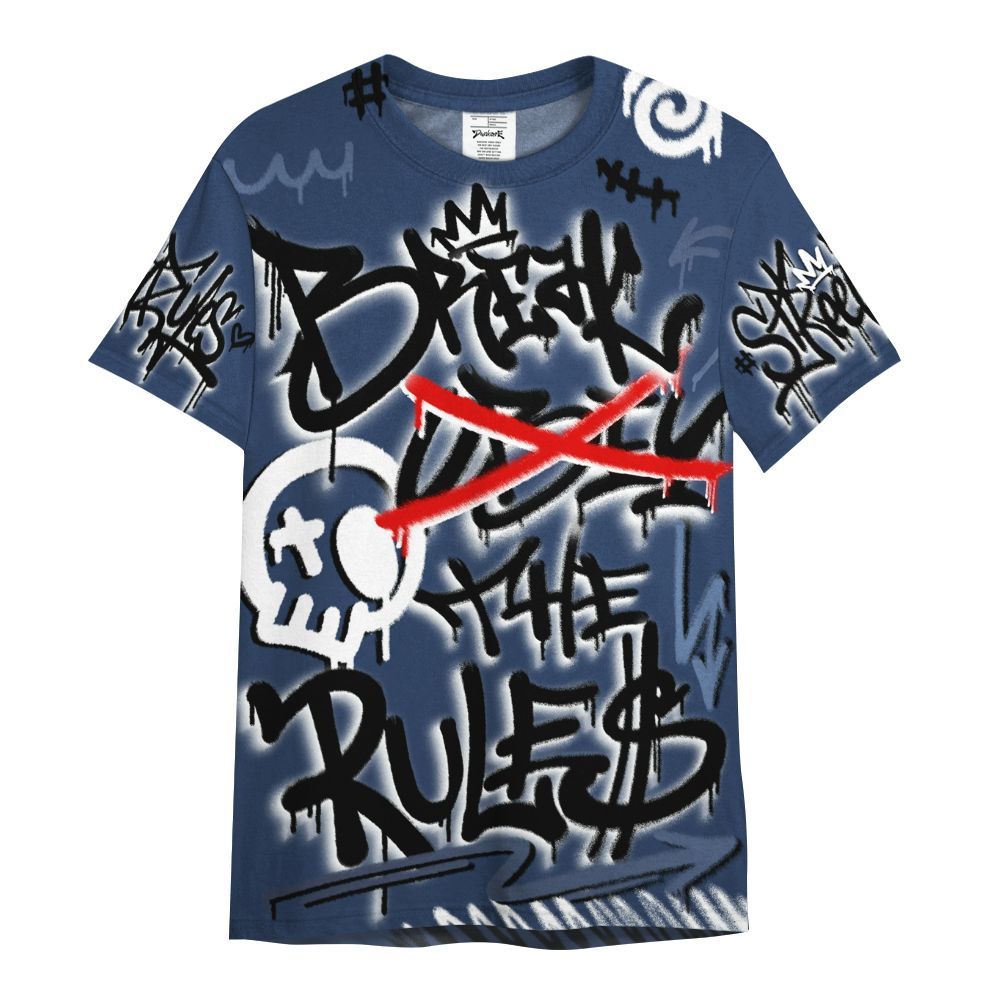 Shirt To Match Low 85 Metallic Blue 1s - Break Rules Streetwear All Over Print