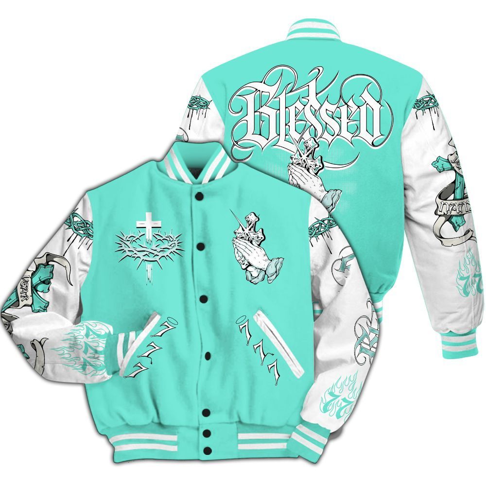 Varsity Jacket To Match Retro Low Igloo 11s - God Blessed Custom Name All Over Print