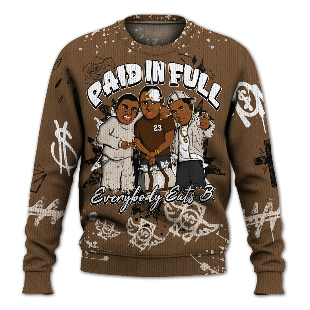 Sweater To Match Eggnog 12s - Everybody Paid In Full Crayon Graphic