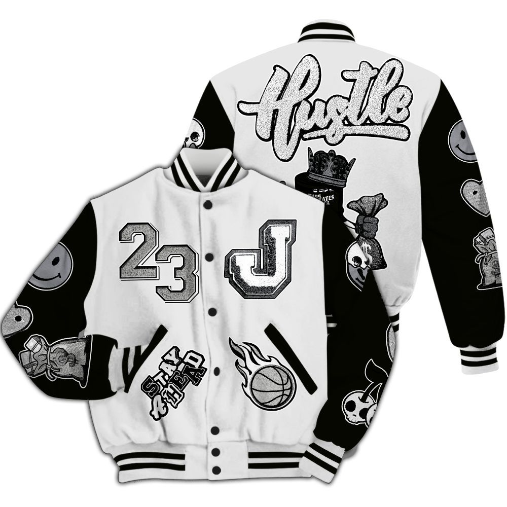Varsity Jacket To Match Baroque Brown 12s - Hustles Money Number 23 All Over Print