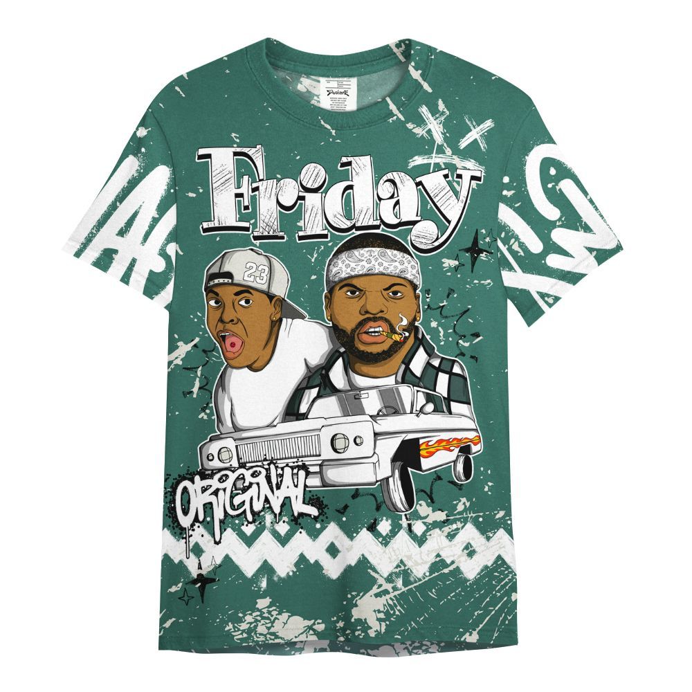 Shirt To Match RM Oxidized Green 4s - Friday Sneaker Crayon All Over Print