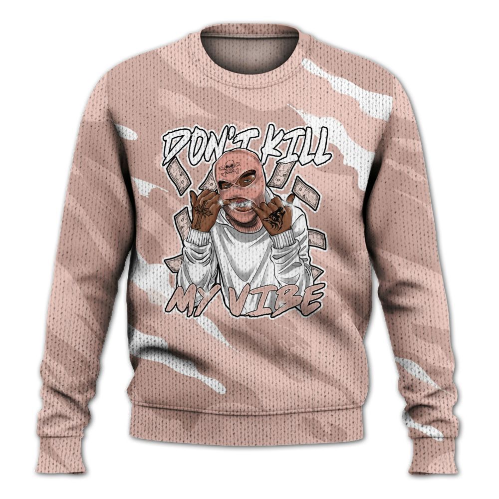 Knitted Sweater To Match Low Legend Pink 11s - Vibe.Unique Colored