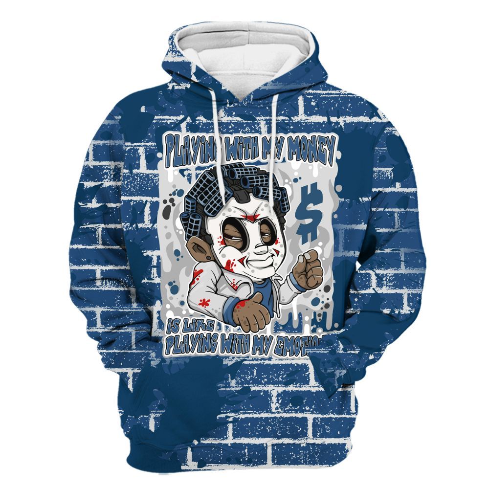 Hoodie To Match High OG Midnight Navy 1s - Playing With My Money Graphic Halloween All Over Print