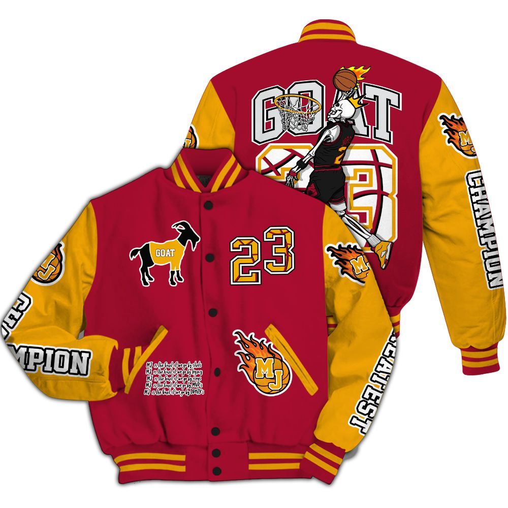 Varsity Jacket To Match Cardinal 7s - 23 G.0.A.T Jump Up Basketball All Over Print