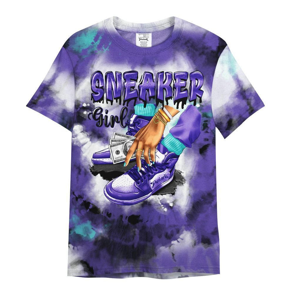Shirt To Match Low Hornets 1s - SNEAKER Girl Money Drip Tie Dye All Over Print