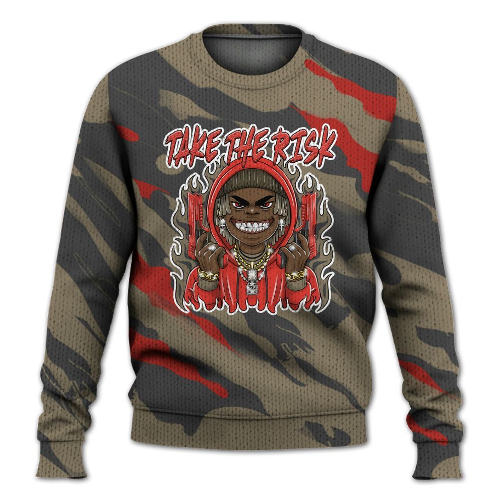 Knitted Sweater To Match Olive 9s - Take The Risk Colored