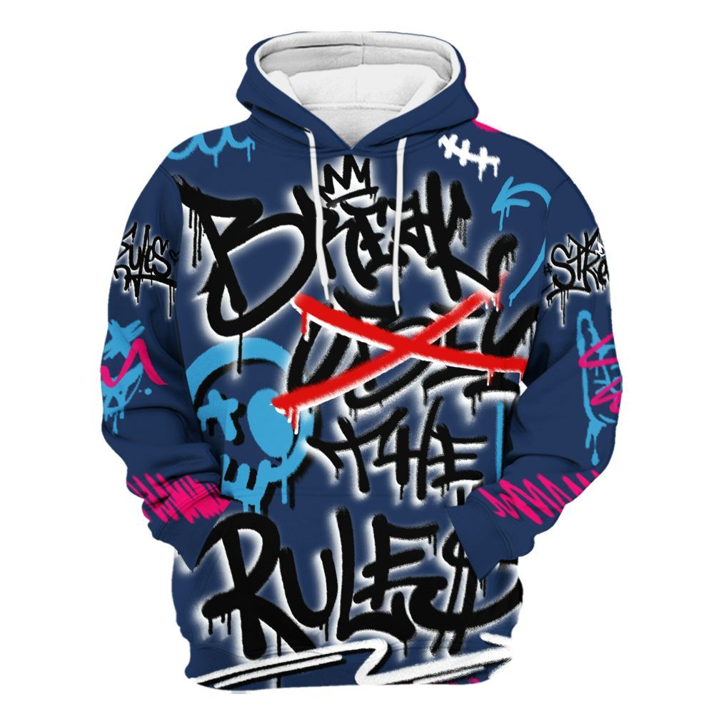 Hoodie To Match Air Max 180 University Blue - Break Rules Streetwear All Over Print