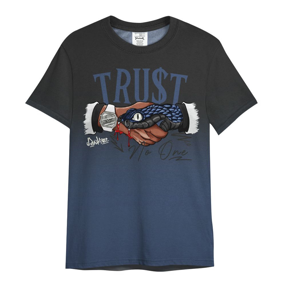 Shirt To Match Diffused Blue 3s - Snake Trust No One Drip All Over Print
