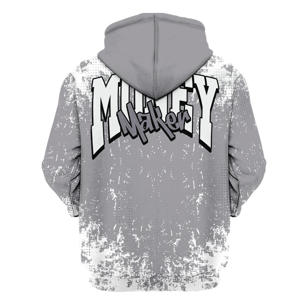 Hoodie To Match Low Cement Grey 11s - Move In Silence Money Street Retro All Over Print