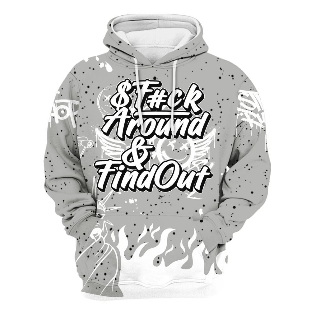 Hoodie To Match Retro White Oreo 4s - Graphic Fck Around Find Out All Over Print
