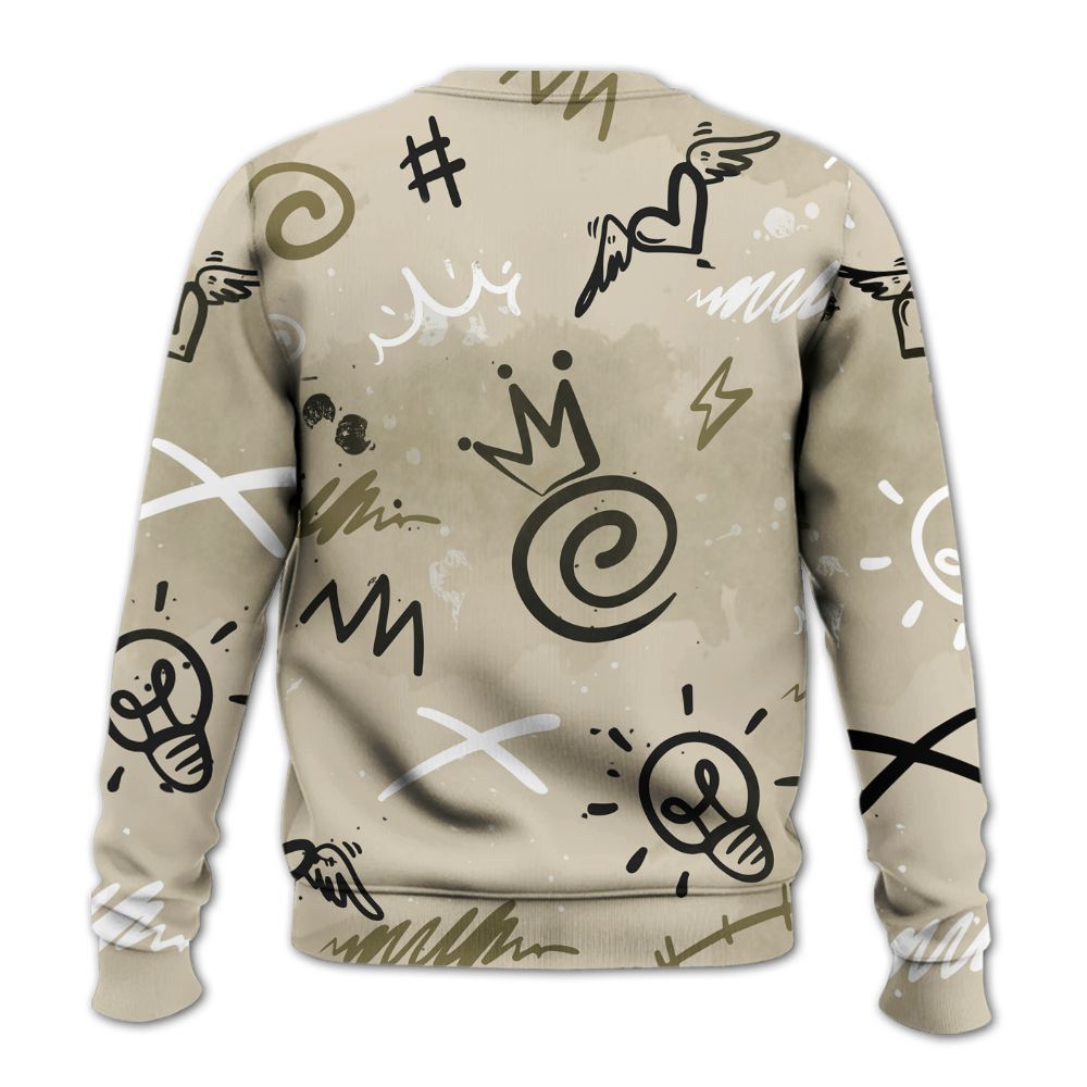 Sweatshirt To Match Sail Neutral Olive 6s - Drip Been Di2ferent All Over Print