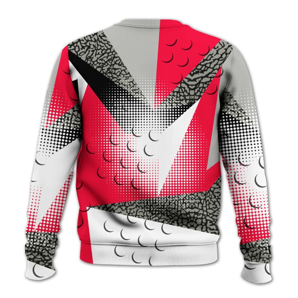 Sweatshirt To Match Retro Fire Red 3s - Poly Custom Name Number 23 5s All Over Print