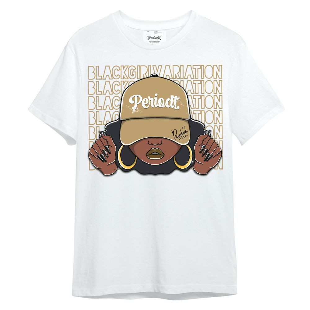 Shirt To Match High OG Black Metallic Gold 1s - Black Girl Variation Unisex Shirt