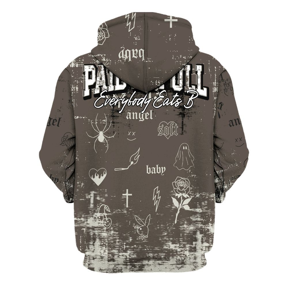 Hoodie To Match Cave Stone 4s - Paid In Full Money All Over Print