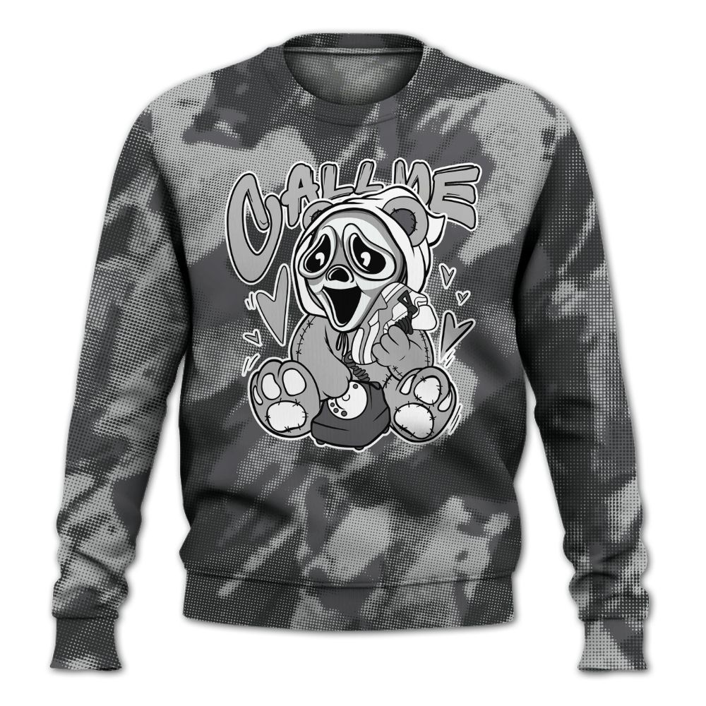 Sweatshirt To Match White Thunder 4s - Call Me Bear Abstract Halftone All Over Print