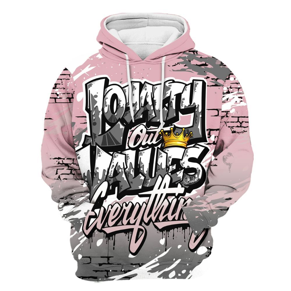 Hoodie To Match Air Max DN Pink Foam - Values Of Loyalty Drip All Over Print