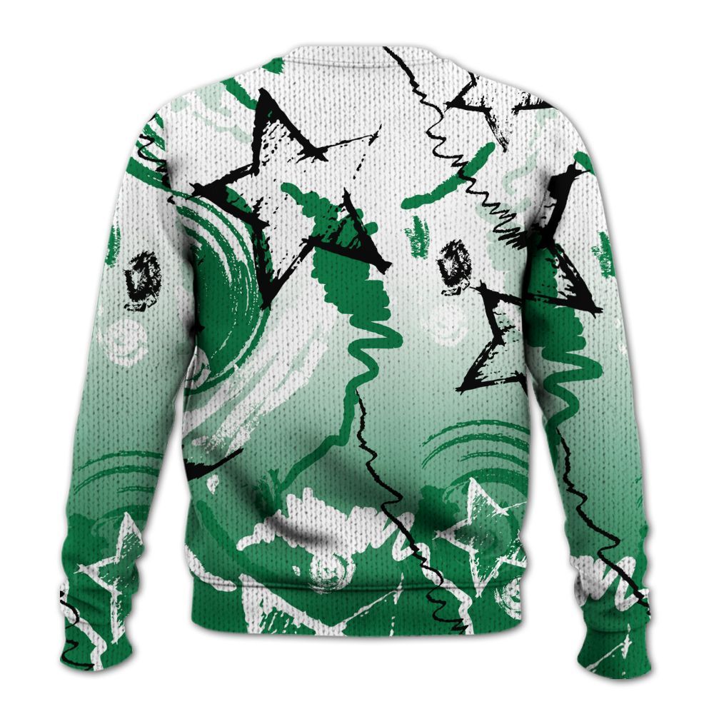 Knitted Sweater To Match Pine Green 13s - Grind Shine Later Drip