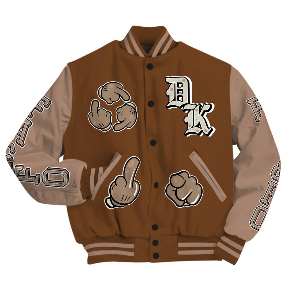 Varsity Jacket To Match Archaeo Brown 3s - F Around Find Out Graphic All Over Print