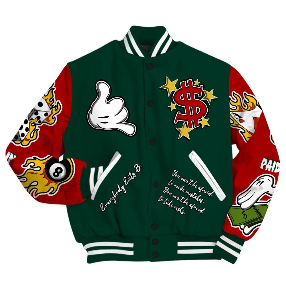 Varsity Jacket To Match Bin 23 8s - Everybody Paid In Full Graphic All Over Print