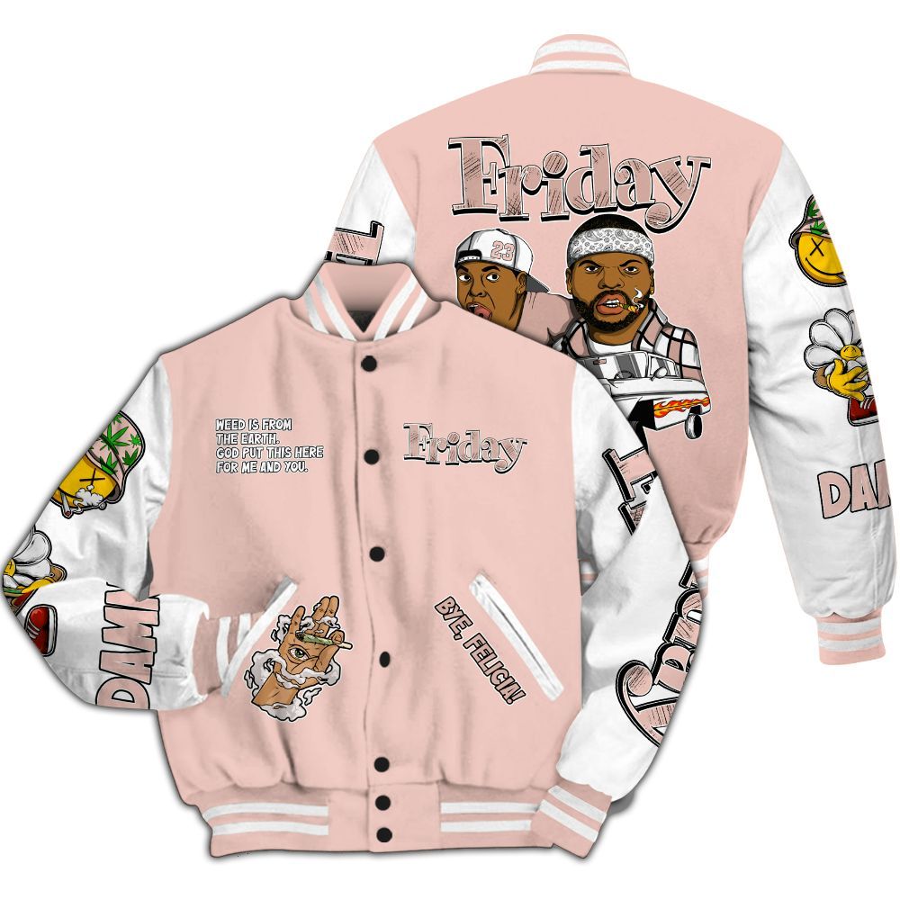 Varsity Jacket To Match Low Legend Pink 11s - Friday Sneaker Stress Style All Over Print