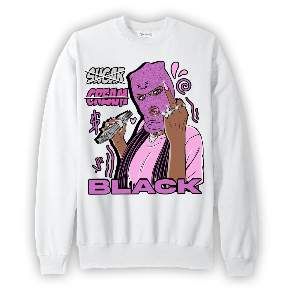 Sweatshirt To match Hyper Violet 4s Sweatshirt - Black Sugarcream Unique Graphic