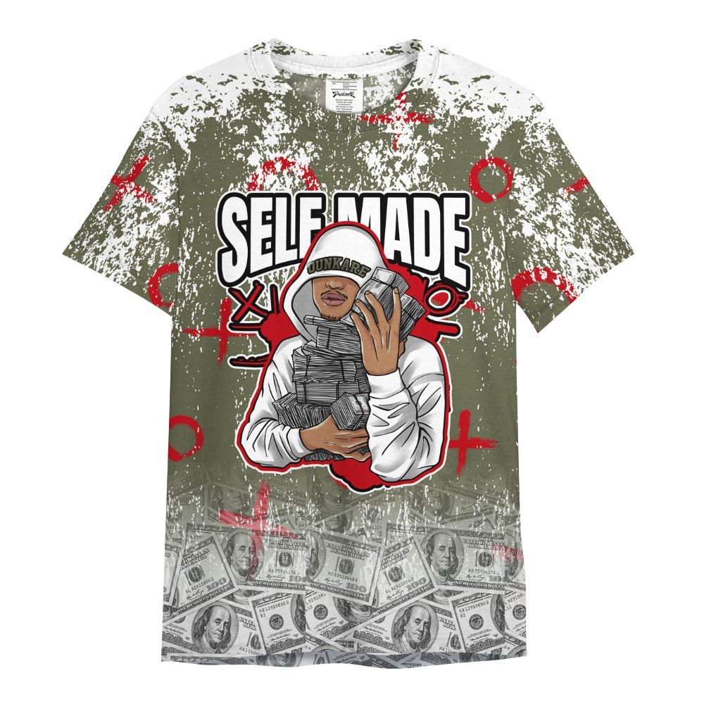 Shirt To Match Travis Scott Low OG Medium Olive 1s - Selfmade Unique Grunge All Over Print