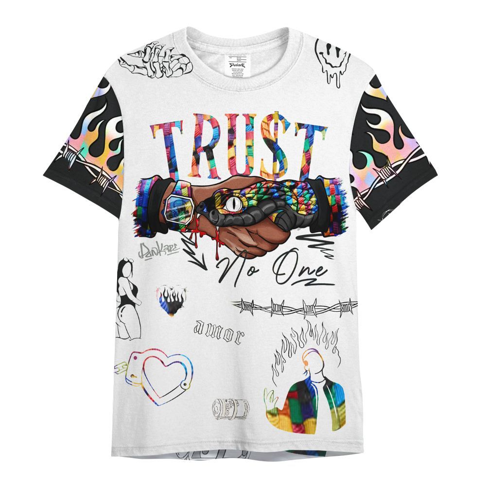 Shirt To Match Air Rainbow Weave - Snake Trust No One All Over Print