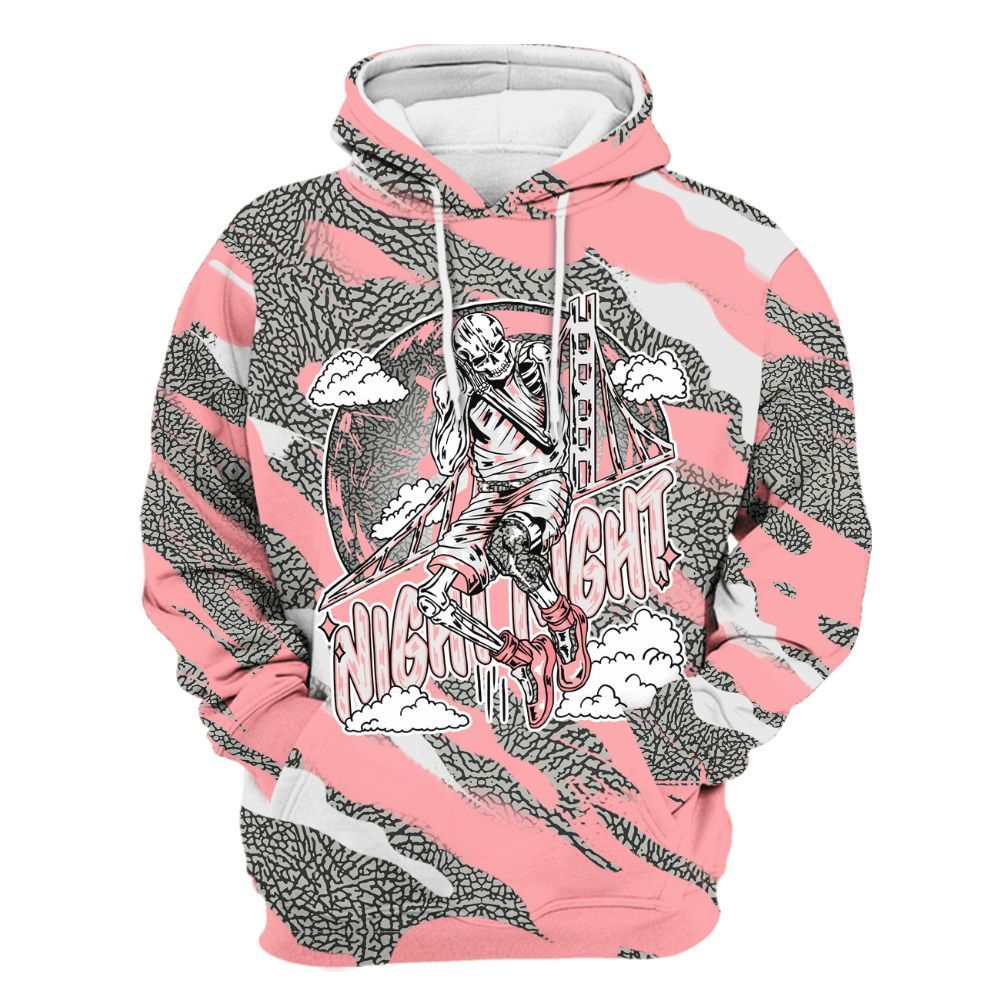 Hoodie To Match Retro Wings 3s - Seeya Skeleton Colored All Over Print