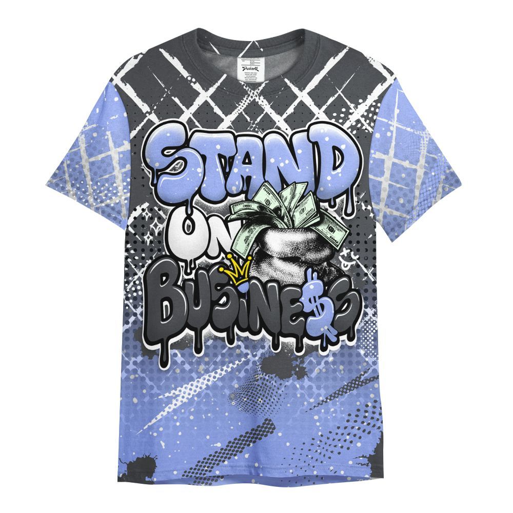 Shirt To Match Retro Awake Racer Blue - Halftone Stand Business Dripping All Over Print