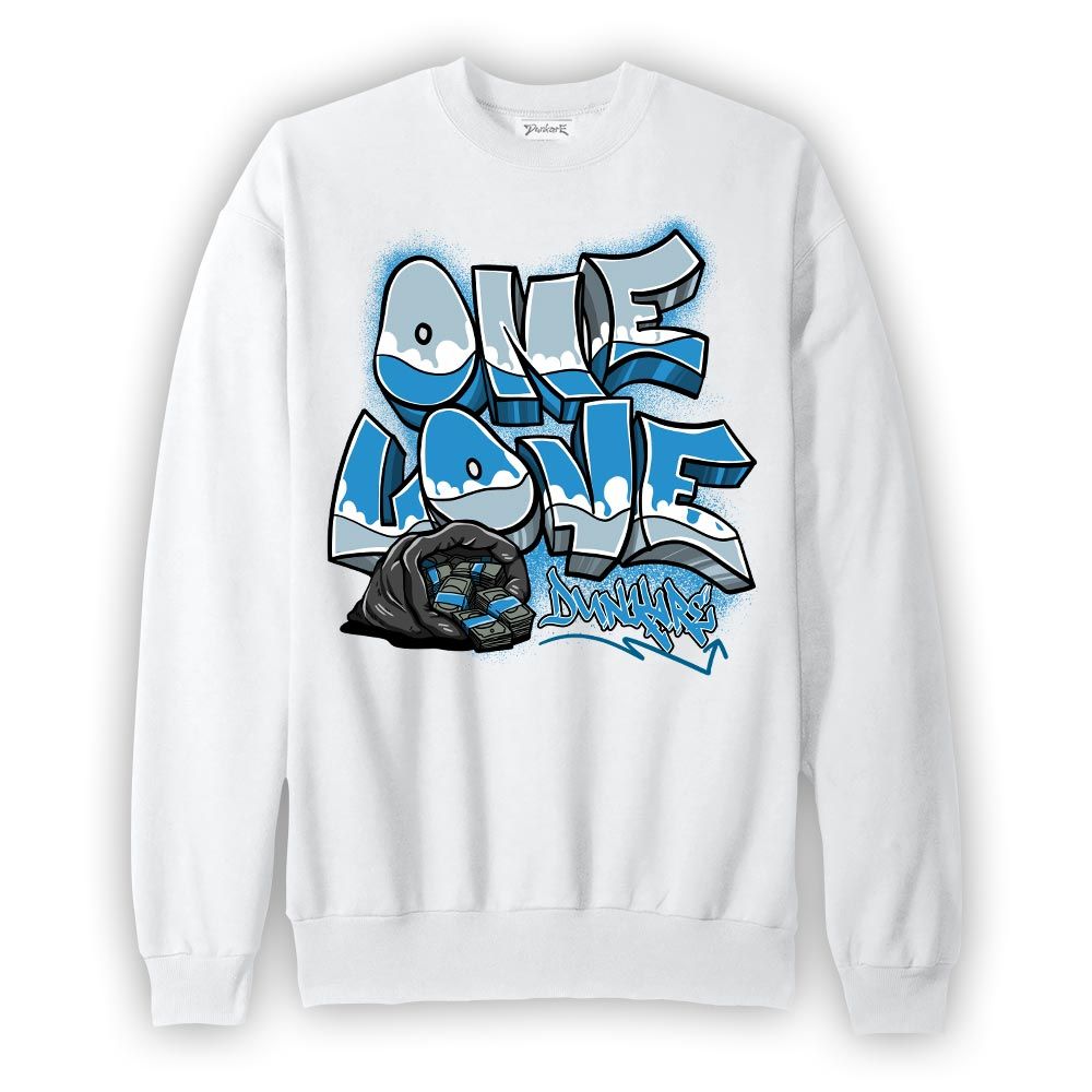 Sweatshirt To match Powder Blue 9s Sweatshirt - One Love Graffiti Graphic