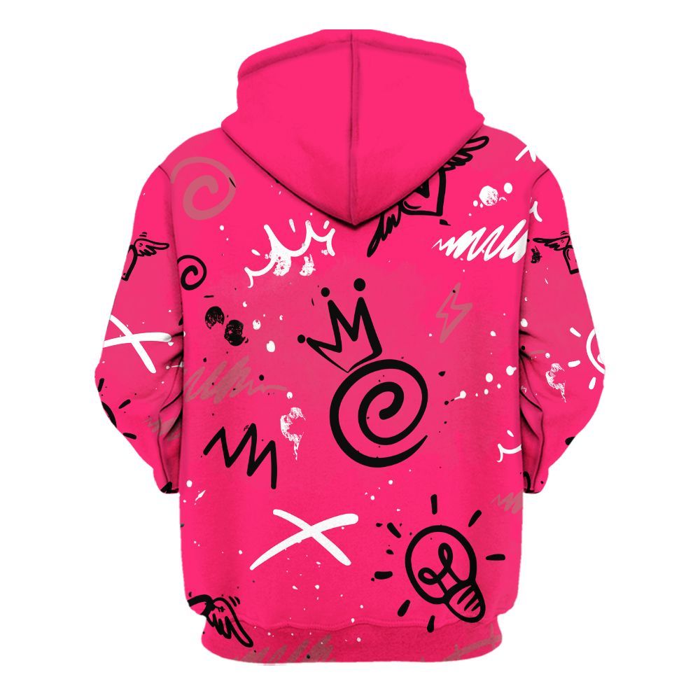 Hoodie To Match A'One Hyper Pink Shirt, Drip Been Di2ferent All Over Print