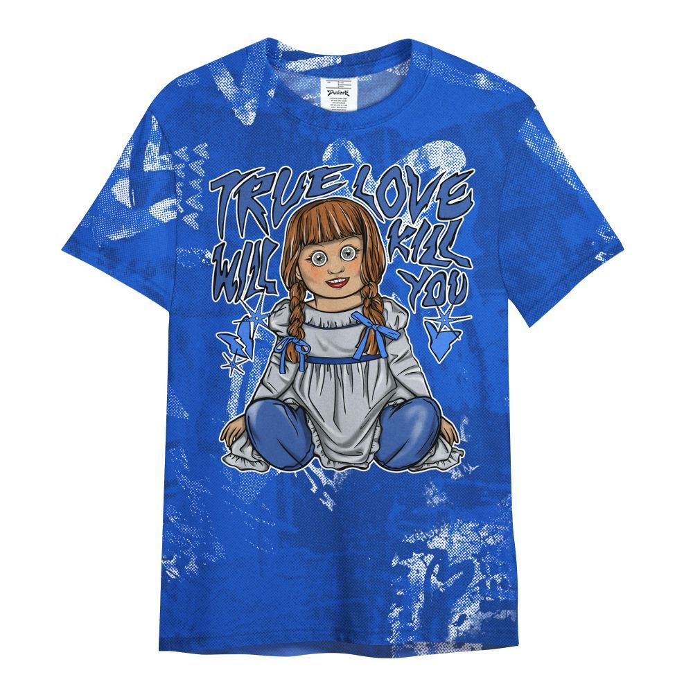 Shirt To Match Air Foamposite One Royal - Genuine Loves Bear Heart Grunge All Over Print