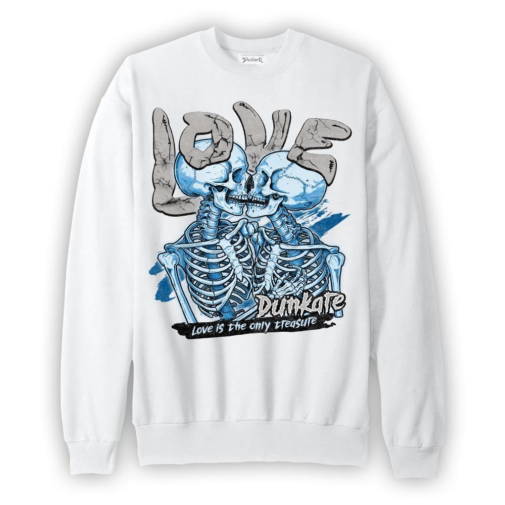 Sweatshirt To match Industrial Blue 4s Sweatshirt - Skull Love Graphic