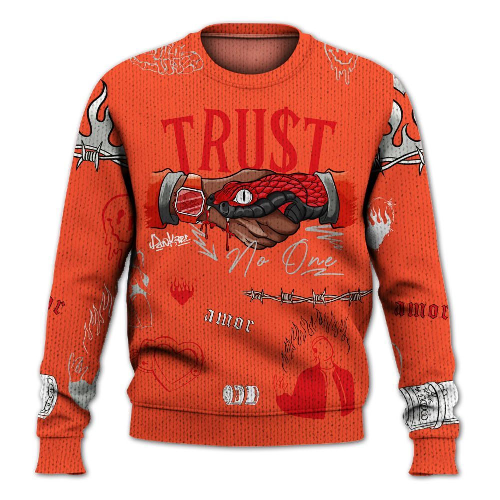 Knitted Sweater To Match Air Max 1 86 Cosmic Clay - Snake Trust No One
