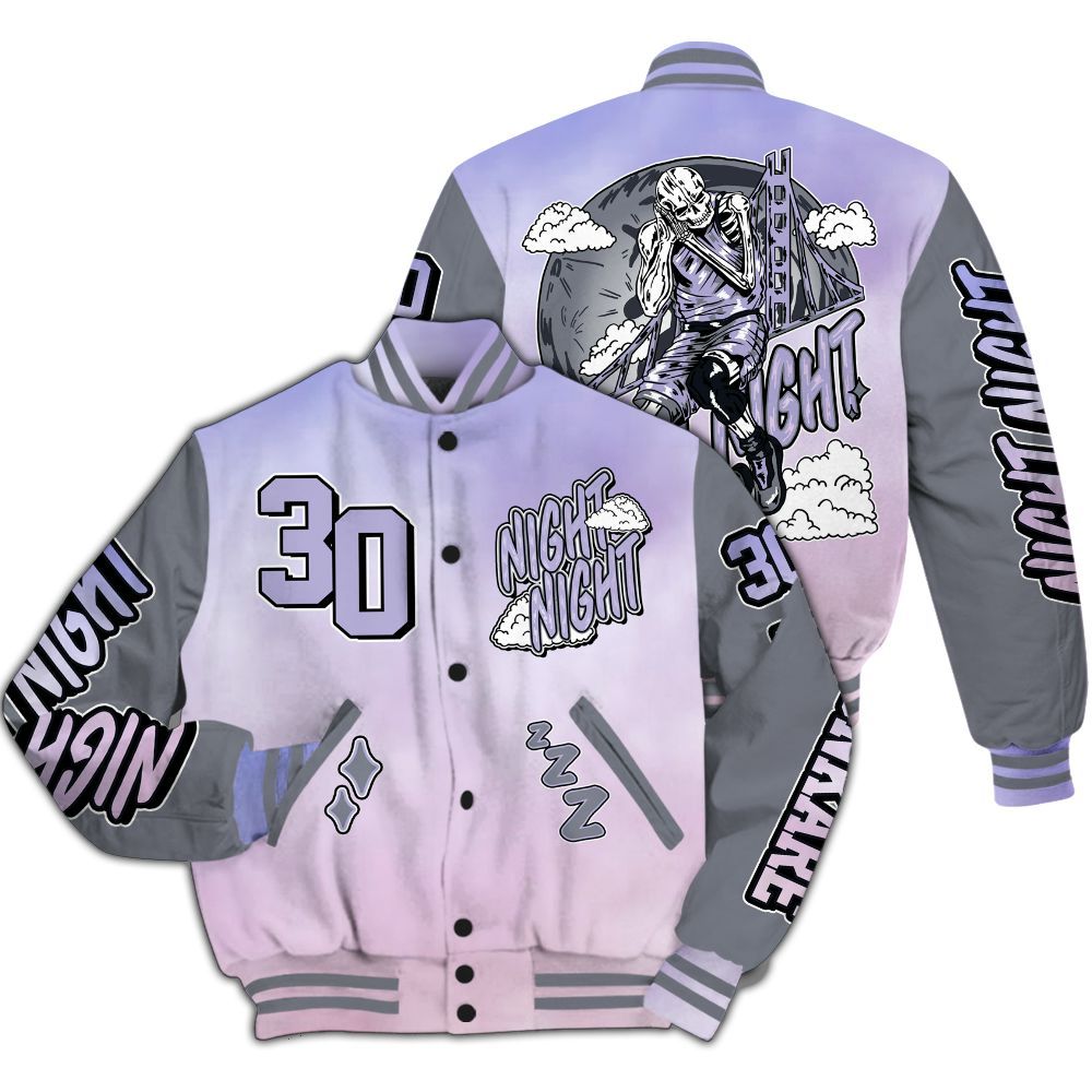 Varsity Jacket To Match Zen Master 4s - Seeya Skeleton All Over Print