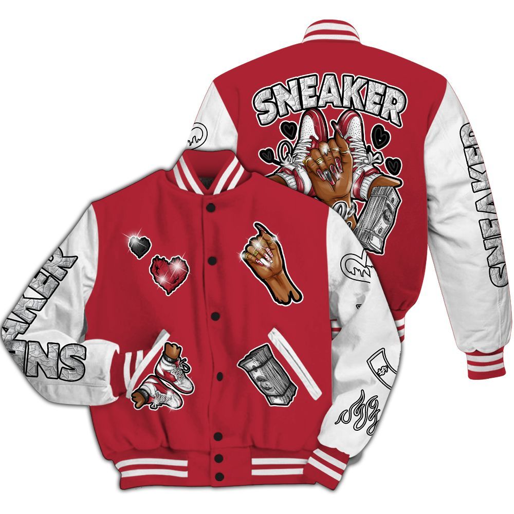 Varsity Jacket To Match Black Toe 14s - Sneakerz Girlz All Over Print