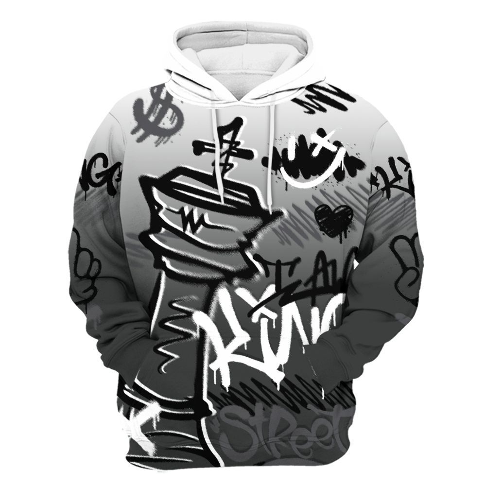 Hoodie To Match White Thunder 4s - Street King Chess Streetwear All Over Print