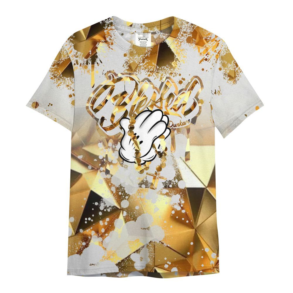 Shirt To Match NET Gold 4s - God Blessed Ink Drip All Over Print