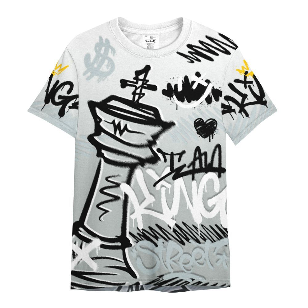Shirt To Match Black Wolf Grey 12s - Street King Chess Streetwear All Over Print