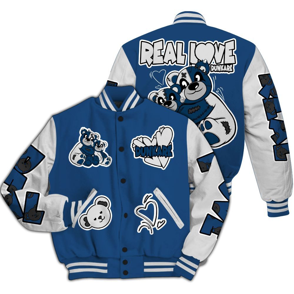 Varsity Jacket To Match High OG Midnight Navy 1s - Sincere Fondness Bear All Over Print