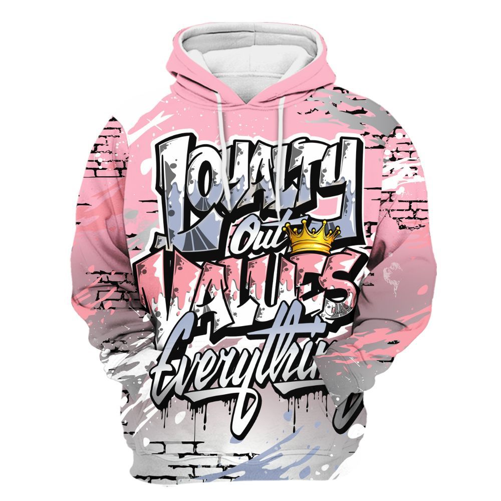 Hoodie To Match Retro 35th Anniversary 5s - Values Of Loyalty Drip All Over Print