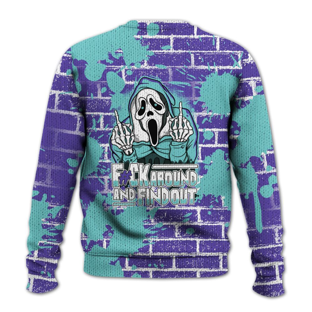 Knitted Sweater To Match Low Hornets 1s - F#CK And Find Out Graphic Halloween