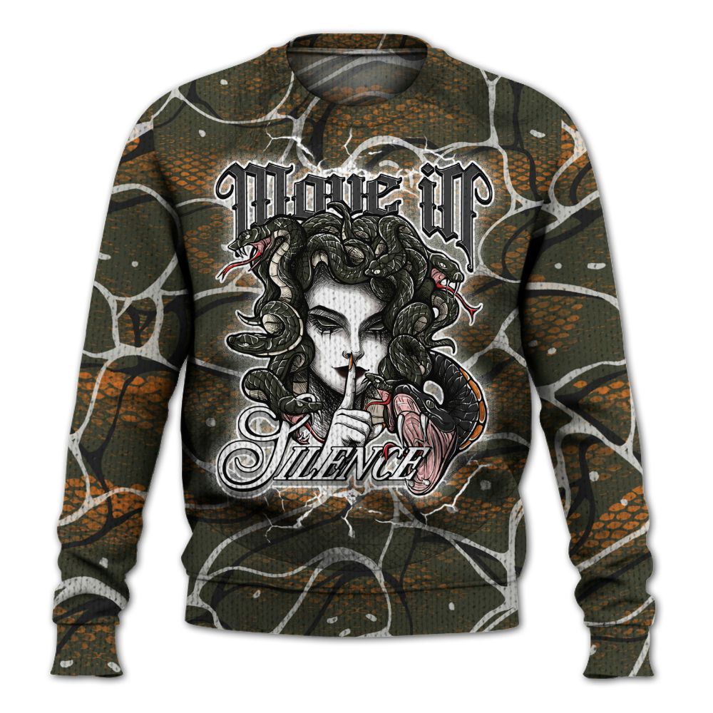 Sweater To Match Retro Undefeated 4s - Girl Move In Silence Graphic