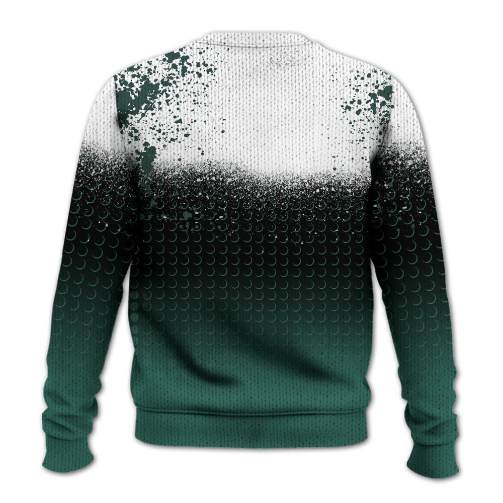 Knitted Sweater To Match RM Oxidized Green 4s - Halftone Time Is Money