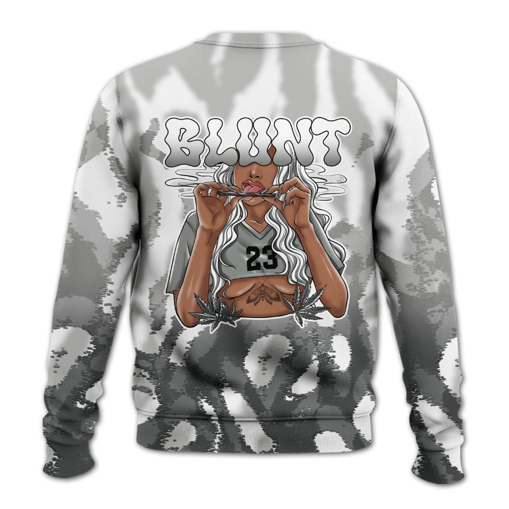 Sweatshirt To Match Paris Cement Grey 4s - Bluntz Burnz All Over Print