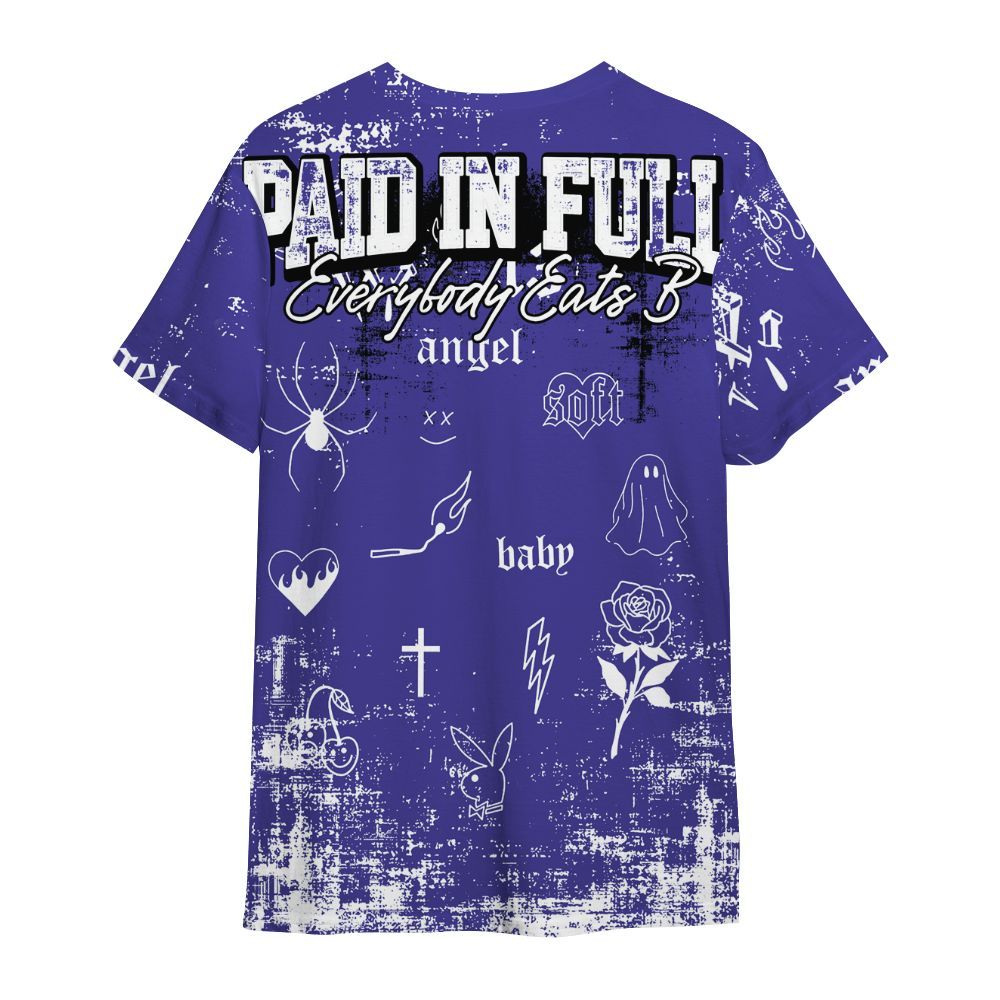 Shirt To Match Retro Grape 5s - Paid In Full Money All Over Print