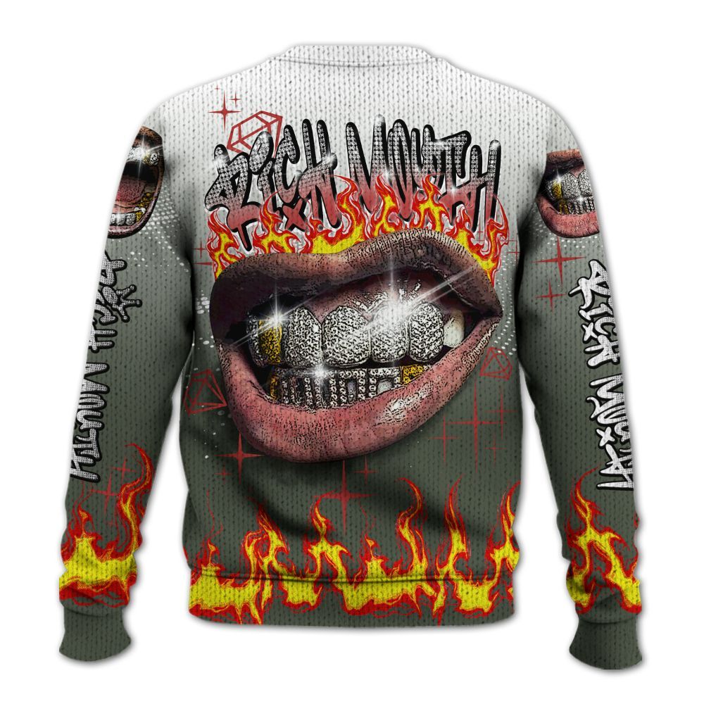 Sweater To Match Air Force 1 Low Year Of The Snake Shirt, Rich Mouth Fire Rap Retro 90s Graphic